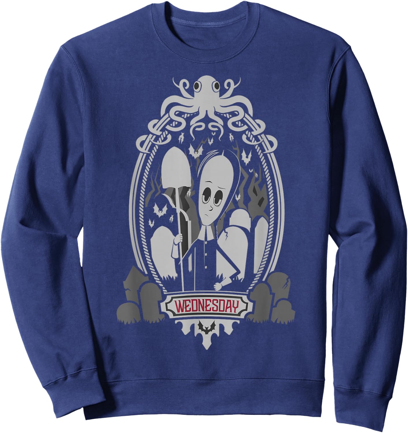 Addams Family Wednesday Addams Framed Portrait Small Sweatshirt - Sweatshirt | Navy