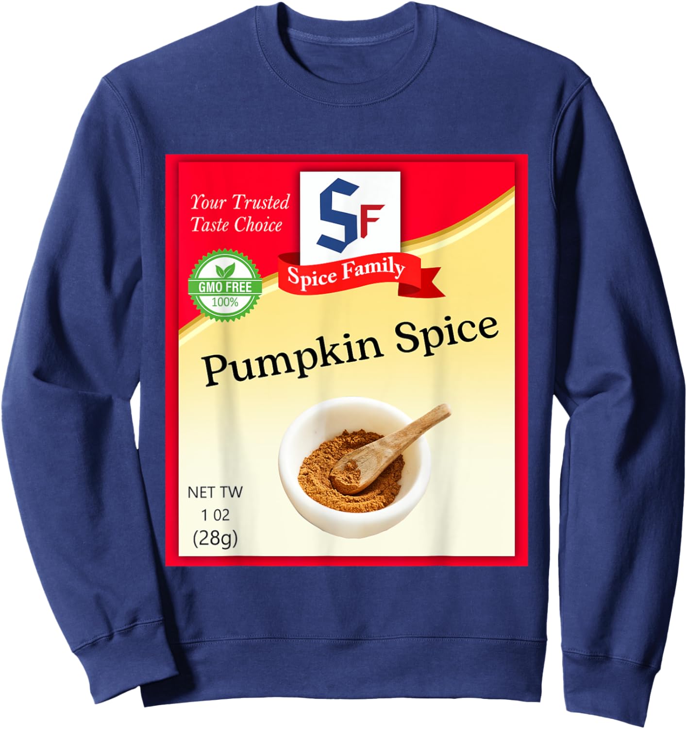 Pumpkin Spice Condiment Costume Holiday Spice Costumes Sweatshirt - Sweatshirt | Navy