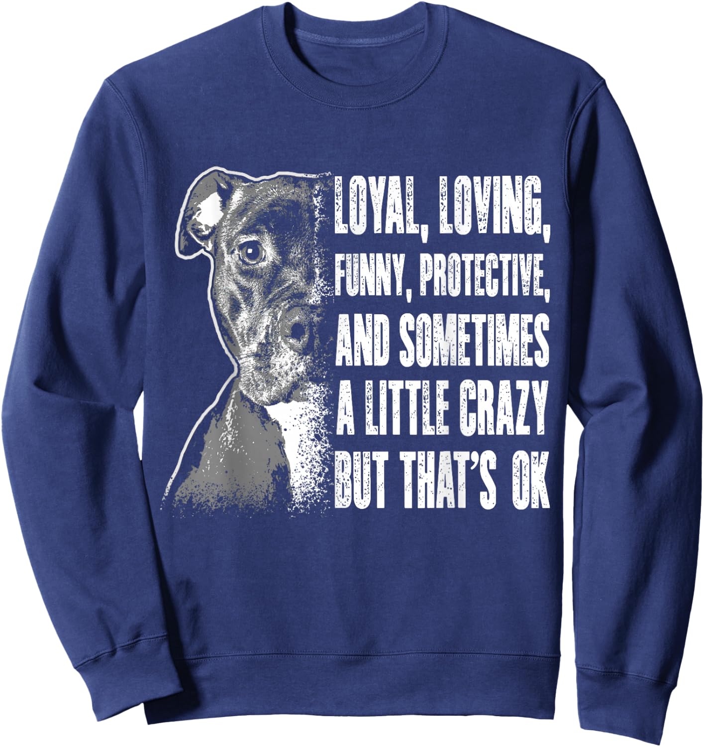 Pitbull Shirts Men Women Pitbull Rescue Shelter Dog Gift Sweatshirt - Sweatshirt | Navy