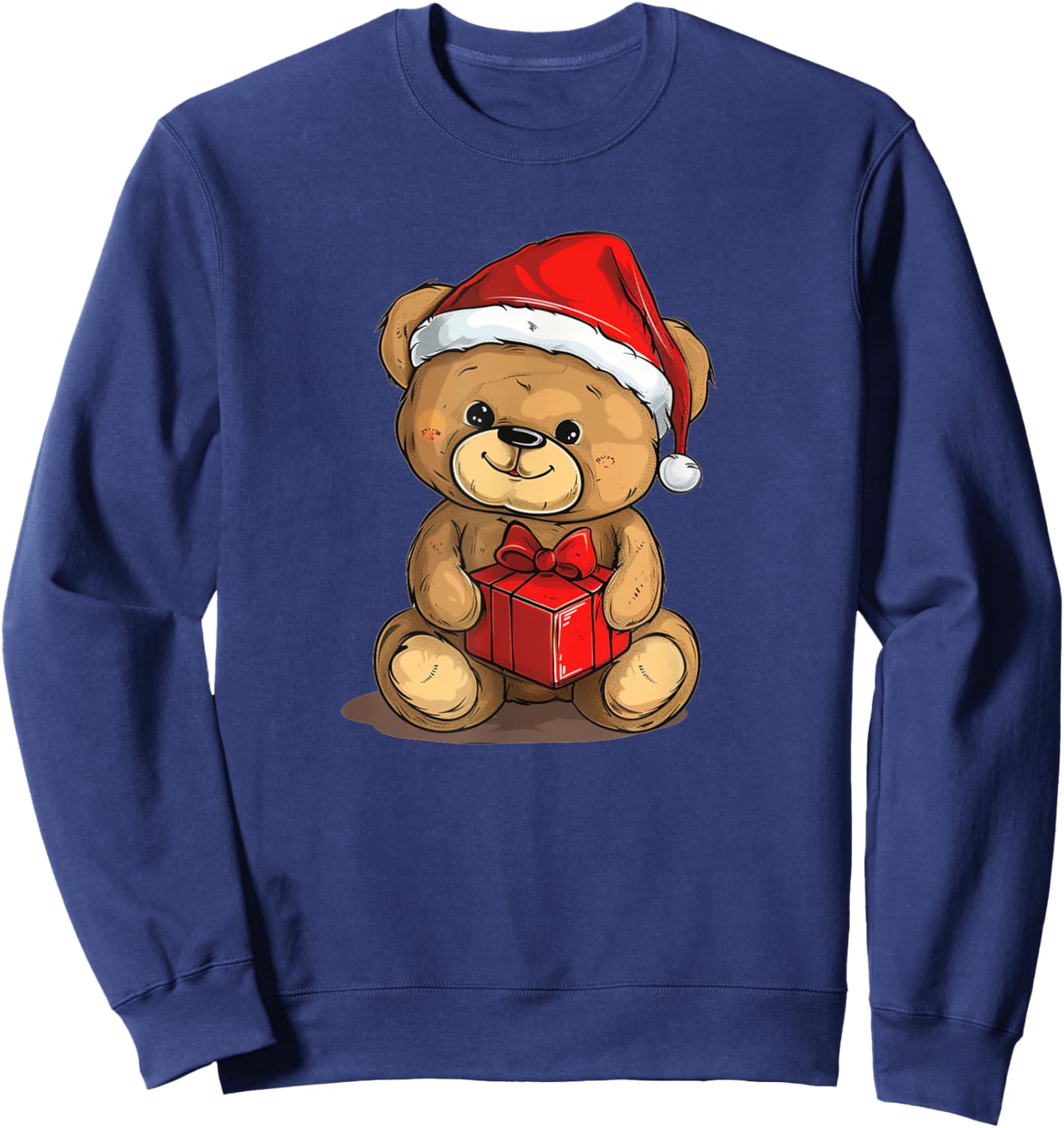 Cute Christmas Teddy Bear Costume for Festive Season Sweatshirt - Sweatshirt | Navy