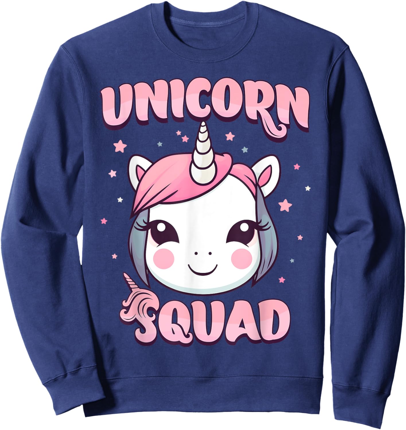 Unicorn Squad for Girls - Rainbow unicorn Sweatshirt - Sweatshirt | Navy