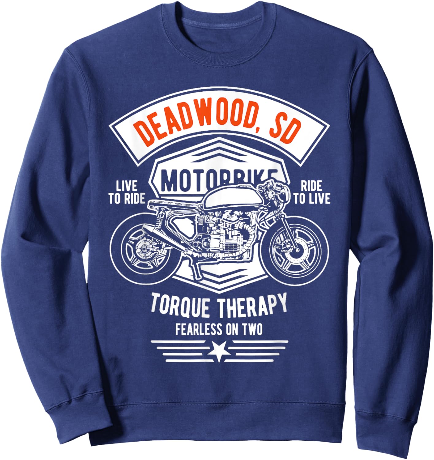 Deadwood South Dakota USA Motorcycle Design Souvenir Sweatshirt - Sweatshirt | Navy