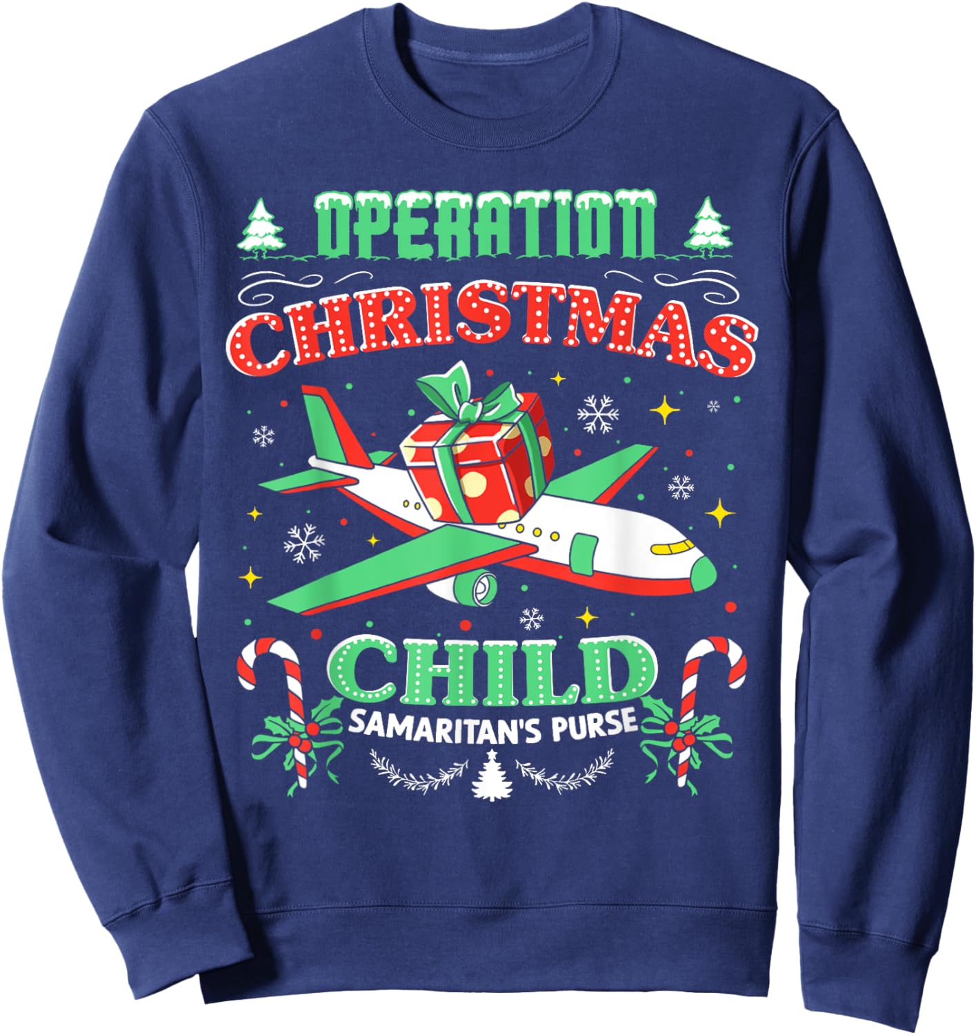 Operation Christmas Child Funny Family Matching Xmas Sweatshirt - Sweatshirt | Navy