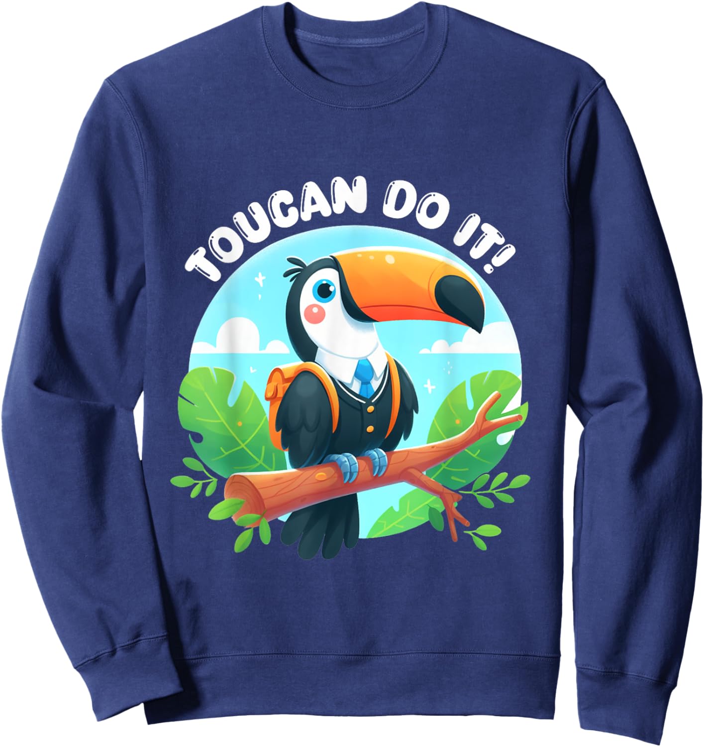 Toucan Dot It Cute Toucan Bird Test Day Test Teacher Student Sweatshirt - Sweatshirt | Navy