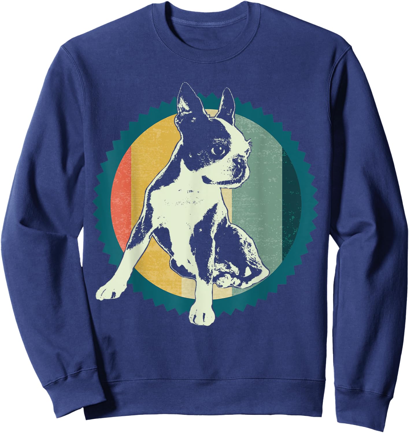 Boston Terrier Boston-Bulldog Women Kids Sweatshirt - Sweatshirt | Navy