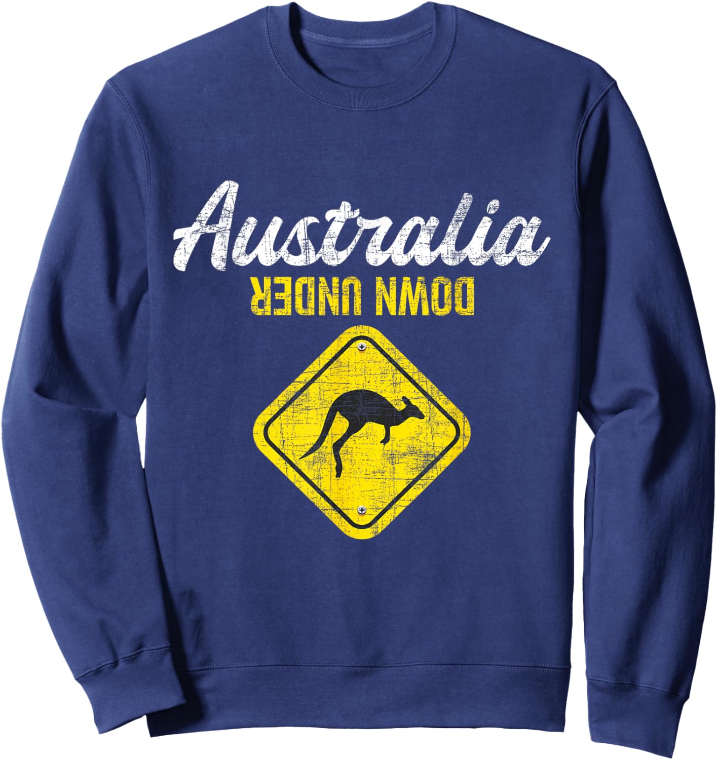 Australia Down Under - Kangaroo Marsupial Zoo Animal Lover Sweatshirt - Sweatshirt | Navy