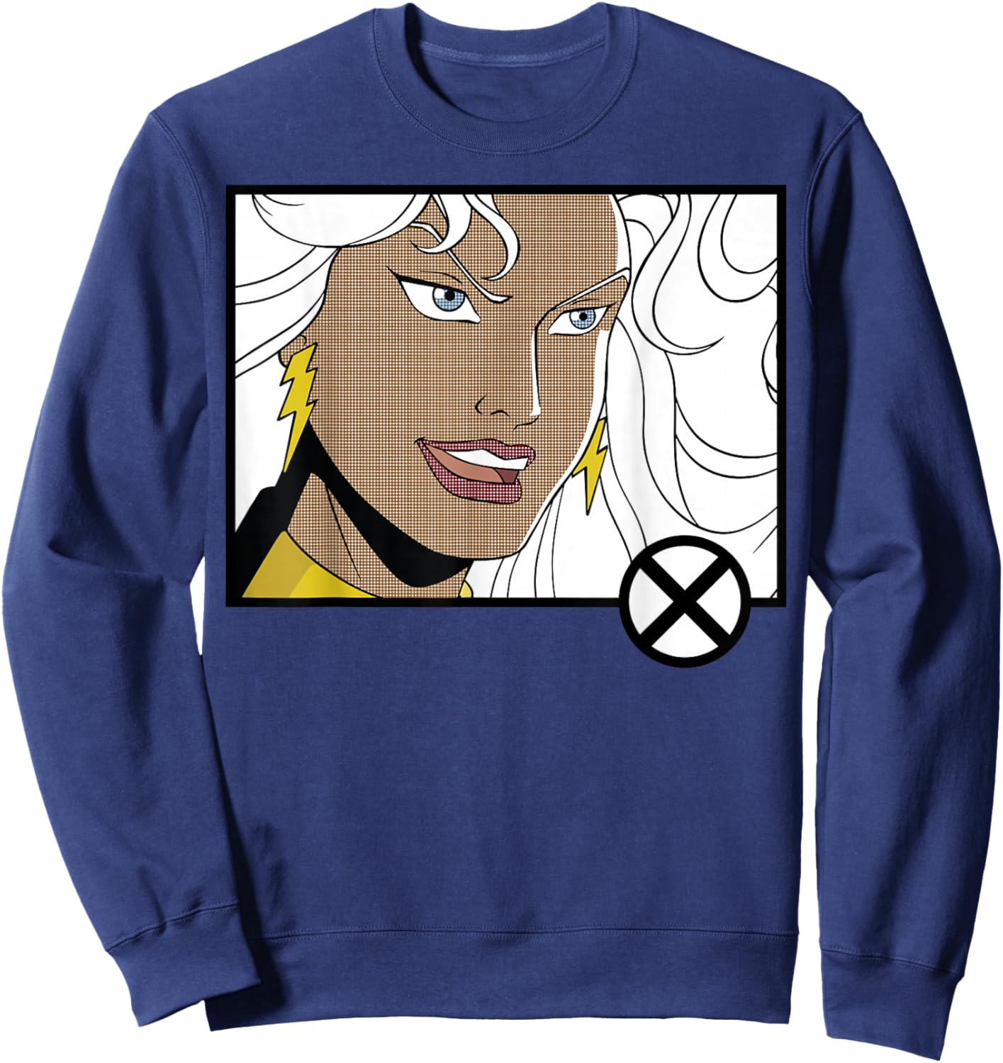 Marvel X-Men Storm Head Shot Panel Sweatshirt - Sweatshirt | Navy