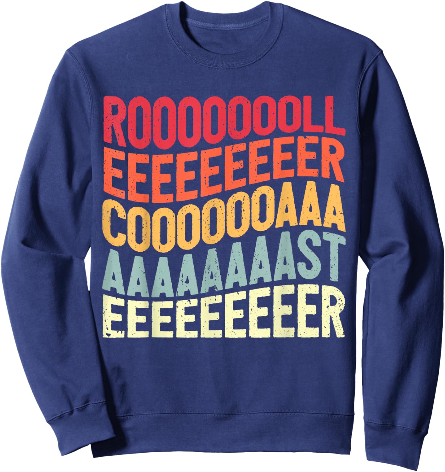 Vintage Rollercoaster I Screaming Roller Coaster Sweatshirt - Sweatshirt | Navy