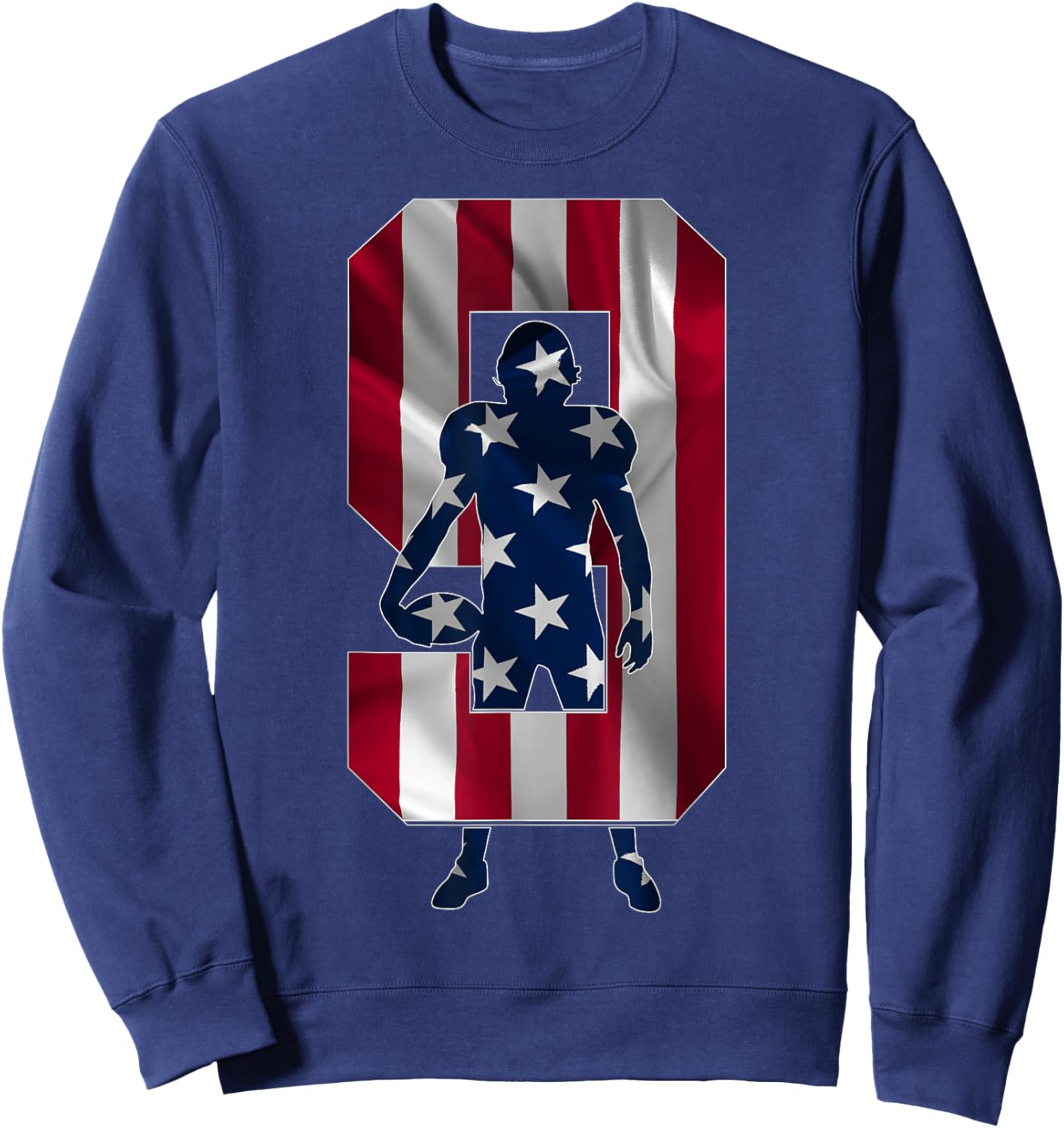 Number 9 Years Football 9th Birthday Sweatshirt - Sweatshirt | Navy
