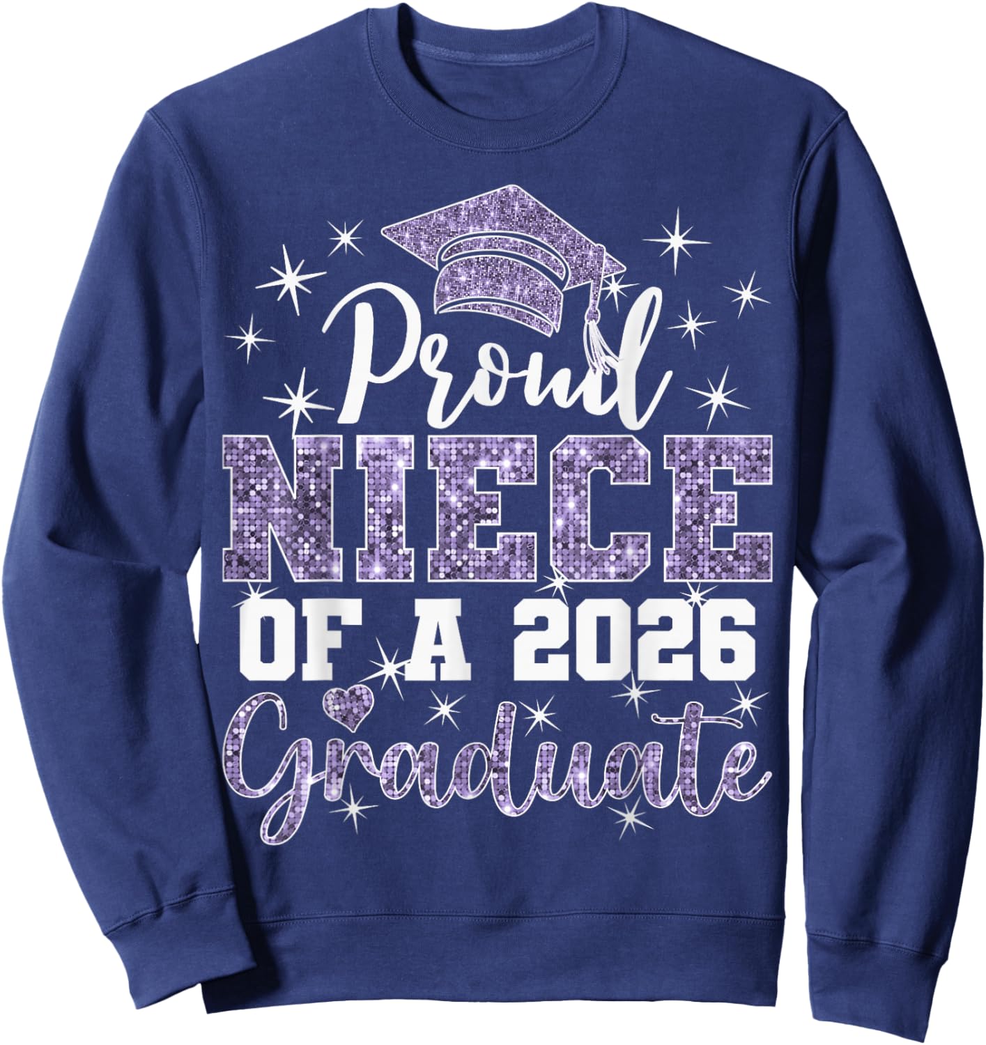 Super Proud Niece of 2026 Graduate Senior Graduation Family Sweatshirt - Sweatshirt | Navy