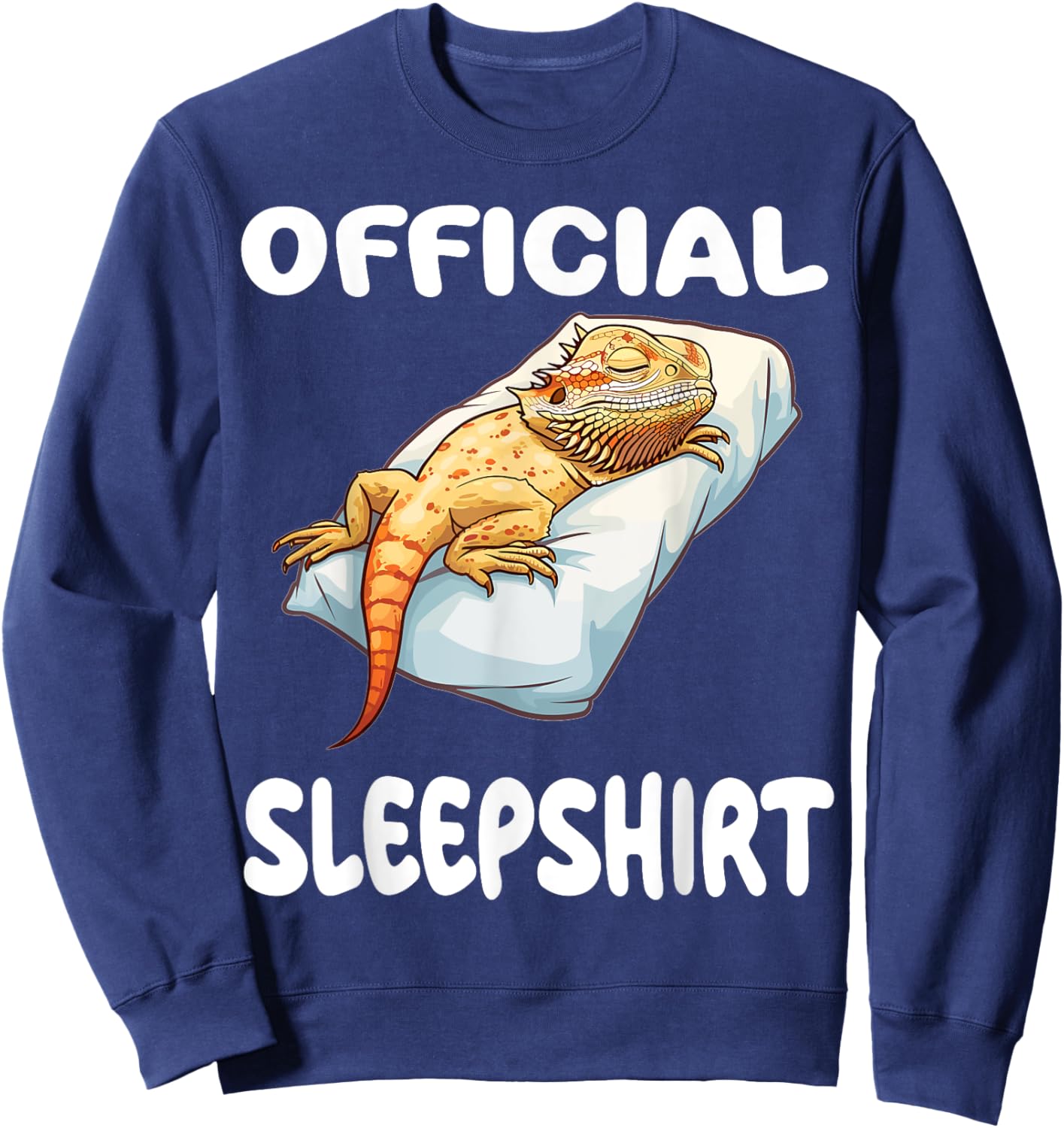 Bearded Dragon Official Sleepshirt Pajamas Nightgown Sweatshirt - Sweatshirt | Navy