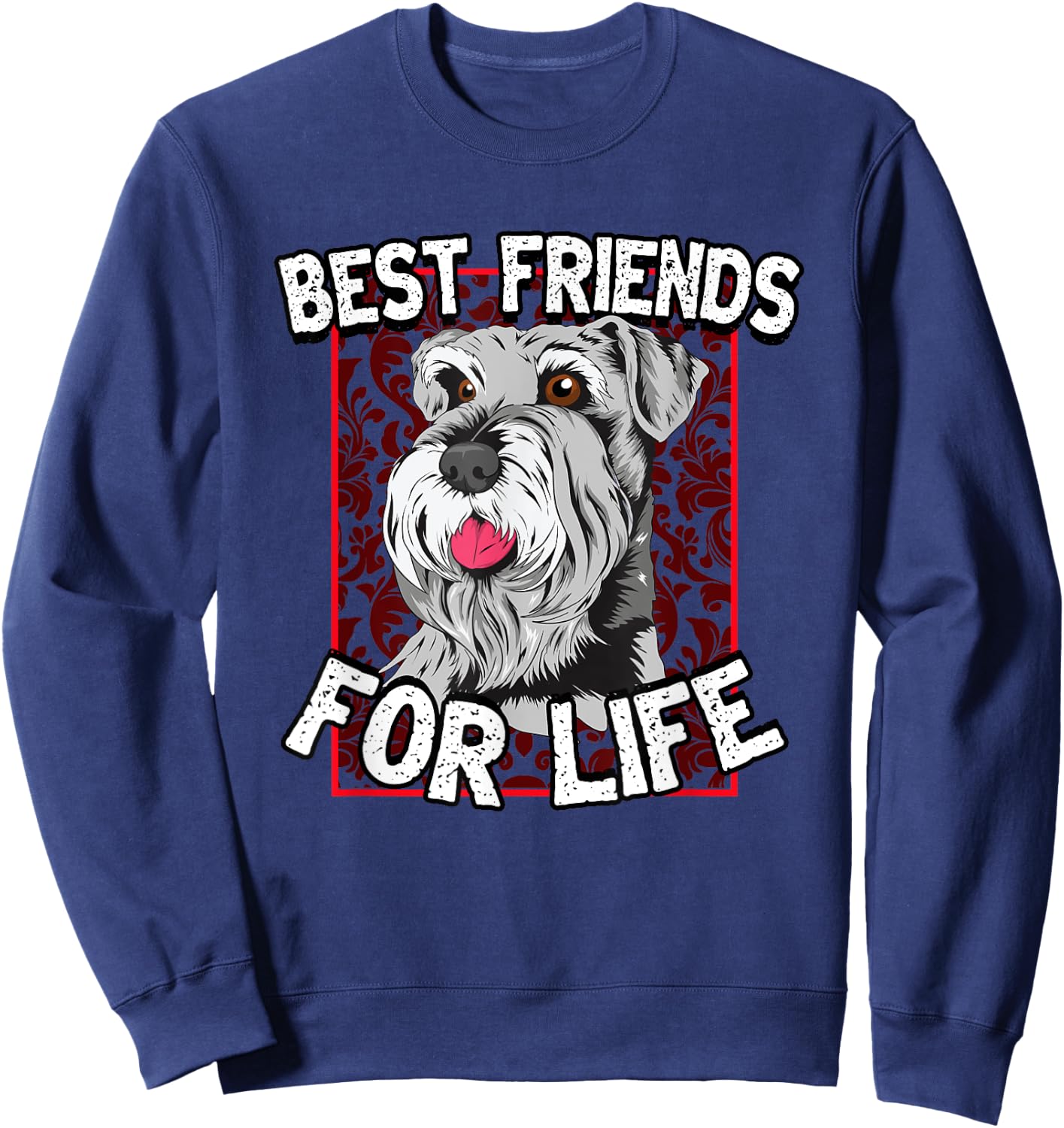 Miniature Schnauzer Best Friends Dog Schnauzer Lover Women Kids Sweatshirt - Sweatshirt | Navy