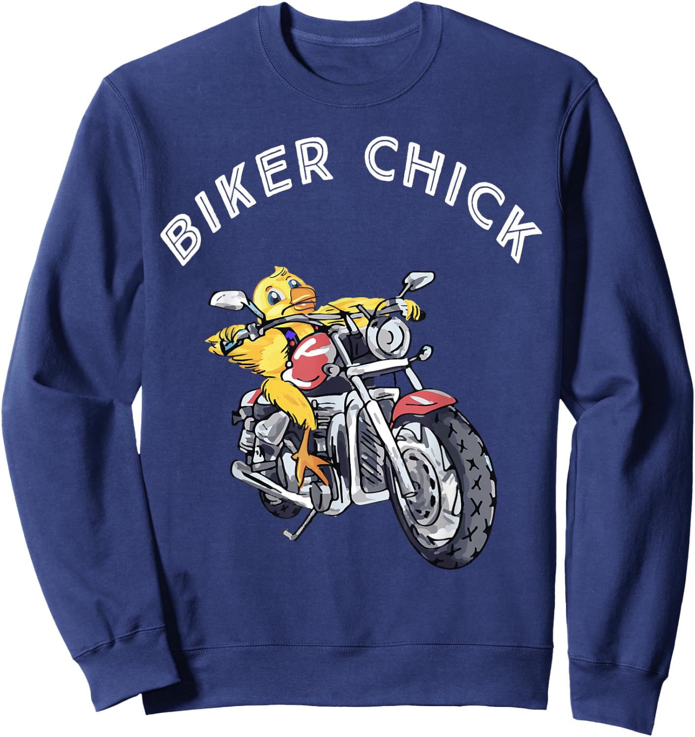 Cool Biker Chick Sweatshirt - Sweatshirt | Navy