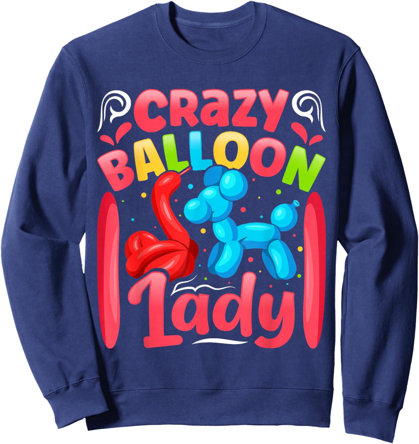 Party Balloon Design Sweatshirt - Sweatshirt | Navy