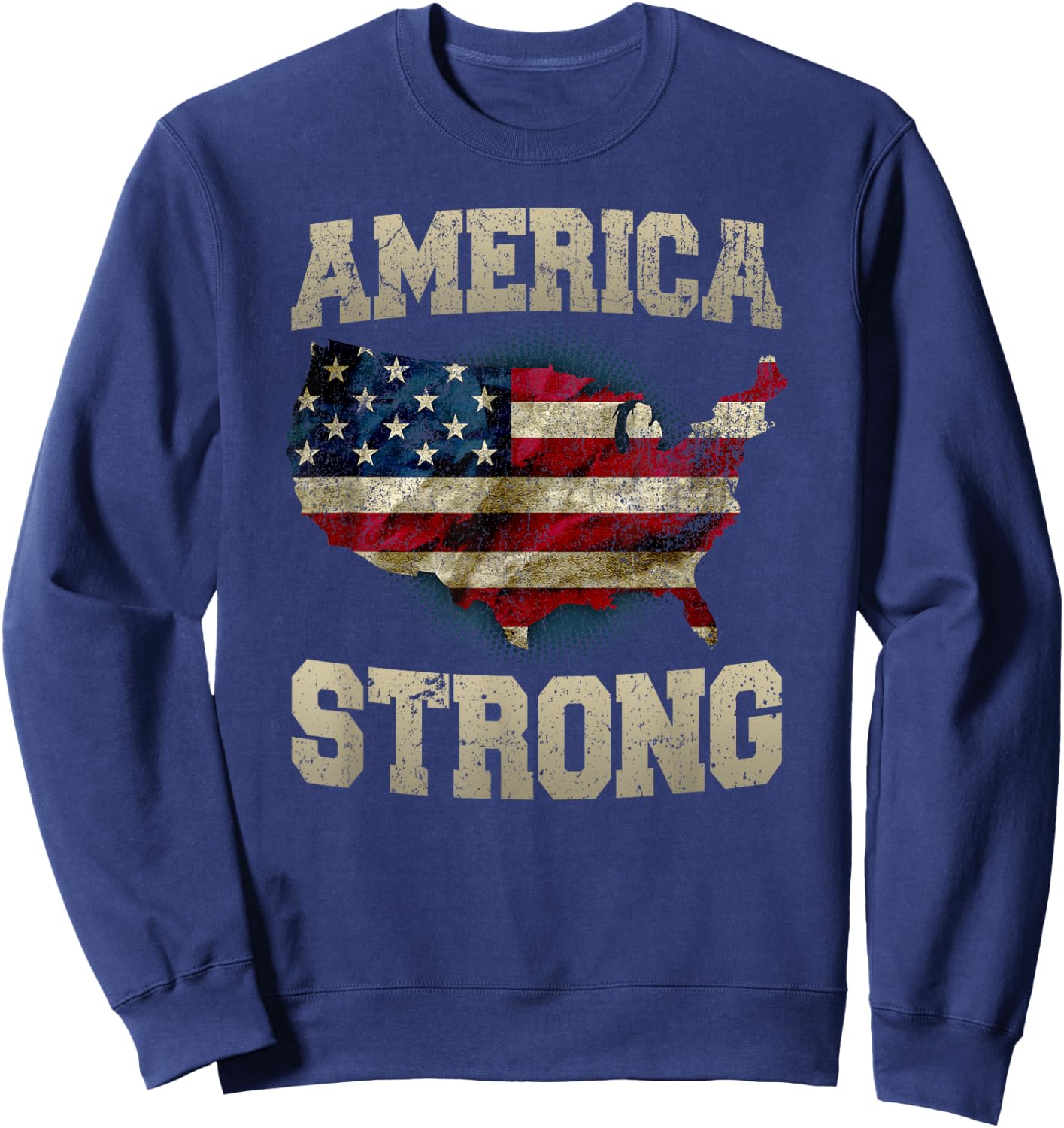 Patriotic America Strong Kids Men Sweatshirt - Sweatshirt | Navy