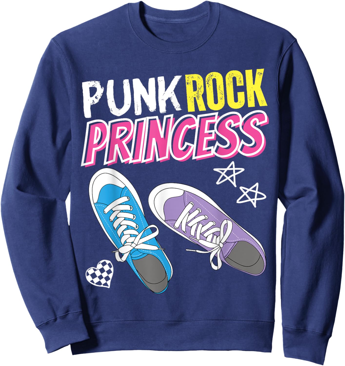 Punk Rock Princess for Girls who Love Punkrock Music & Bands Sweatshirt - Sweatshirt | Navy