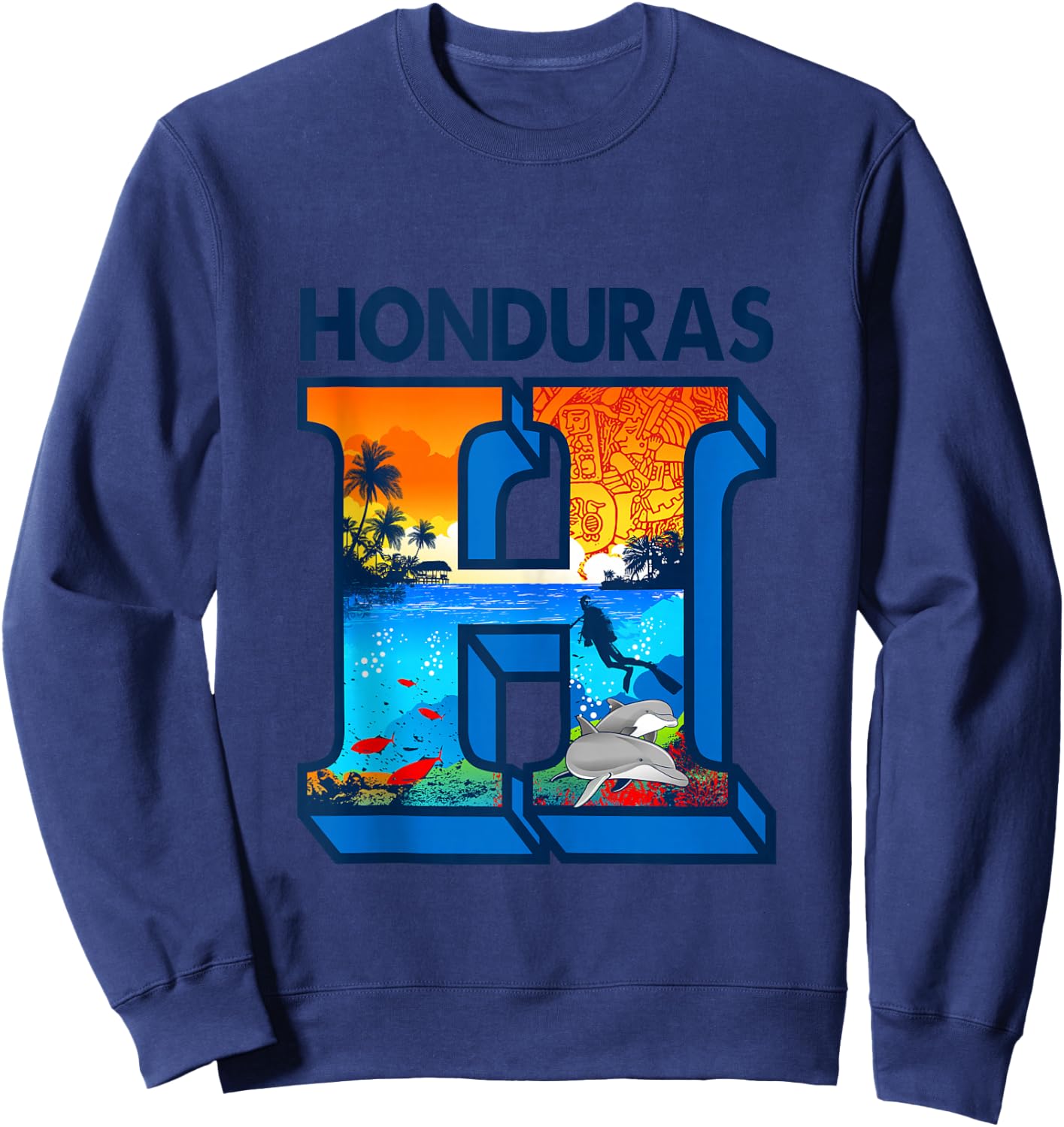Honduras H Sweatshirt - Sweatshirt | Navy