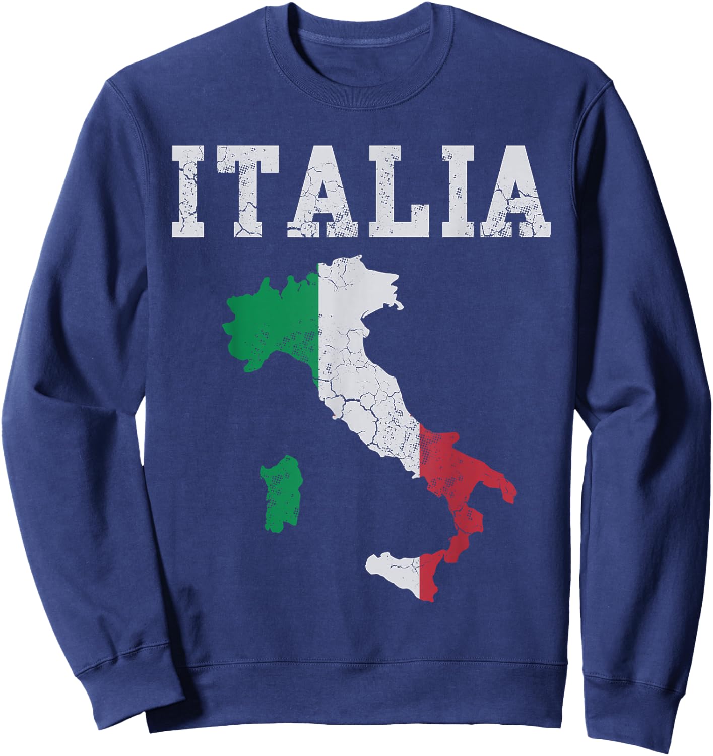 Italia Italy Flag Map Italian Italiano Family Sweatshirt - Sweatshirt | Navy