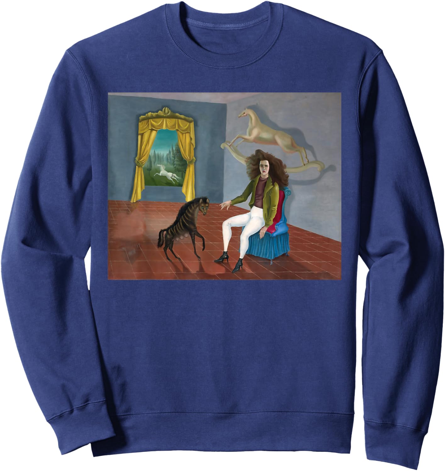 Self-Portrait Famous Surrealist Painting Sweatshirt - Sweatshirt | Navy
