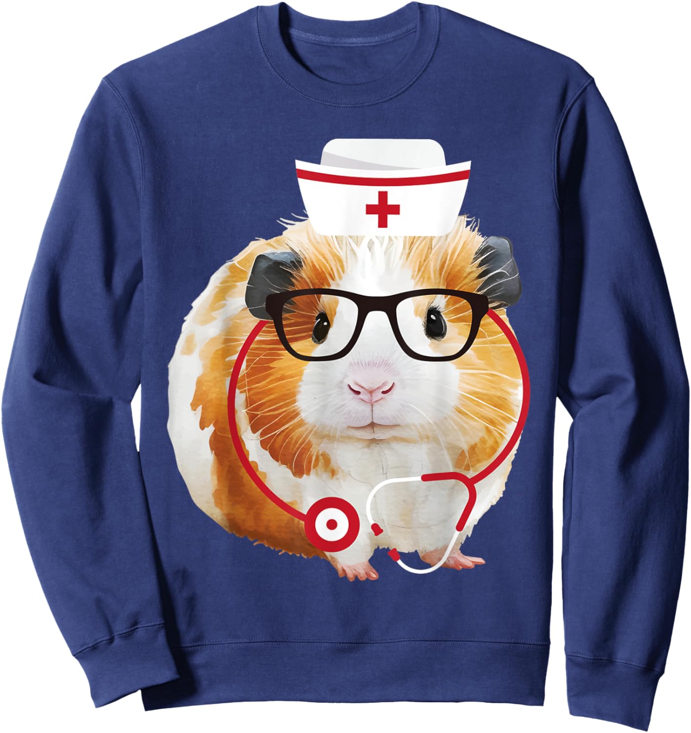 Guinea Pig Nurse - Healthcare Worker Animal Lover Pet Owner Sweatshirt - Sweatshirt | Navy