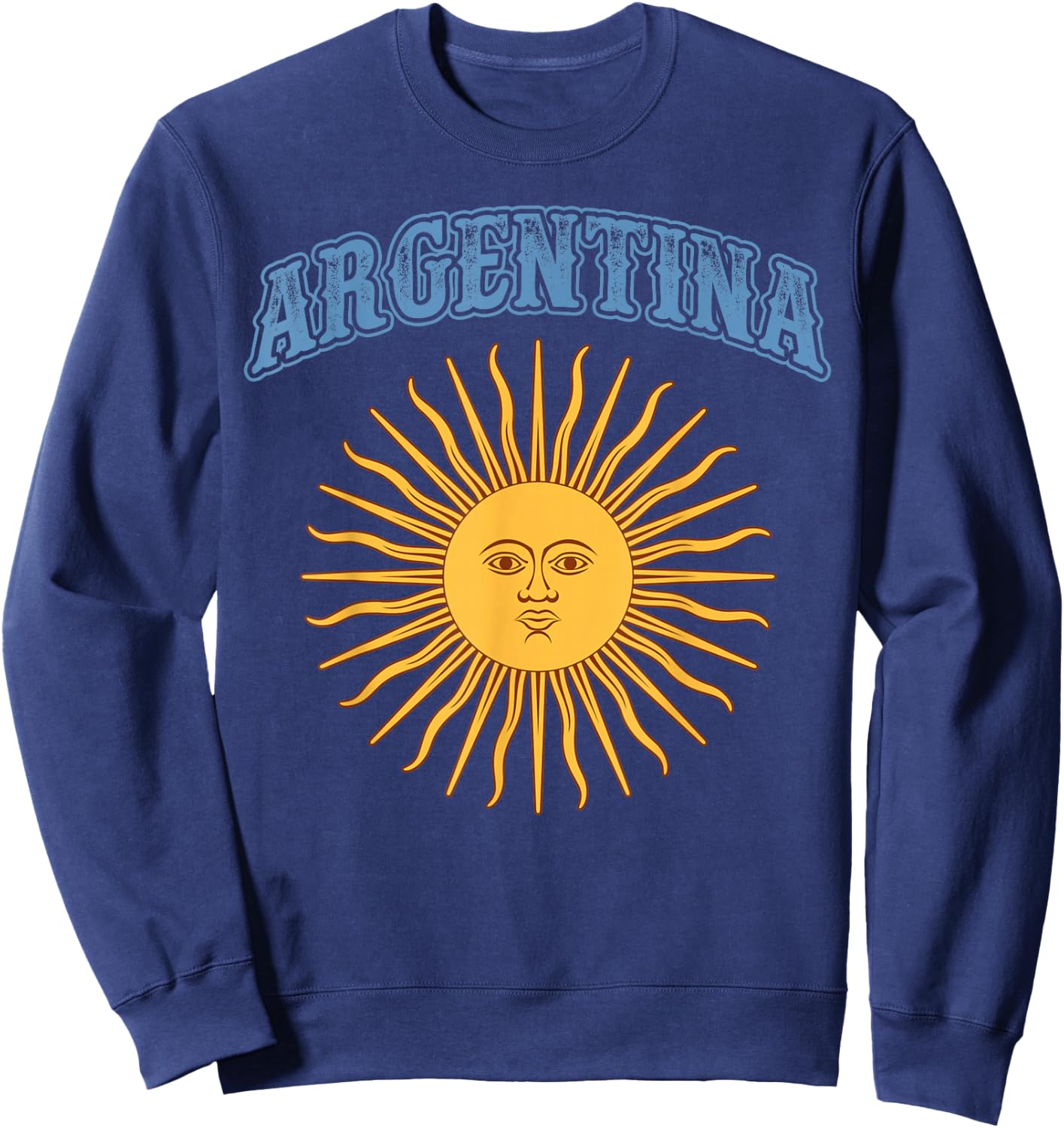 Argentina Hispanic Heritage Month Sun May Argentinian Flag Sweatshirt - Sweatshirt | Navy