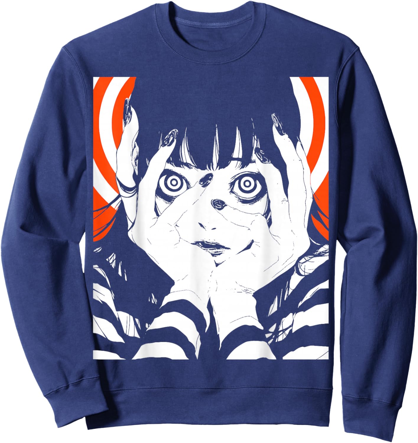 Horror Anime Manga | Japan Japanese Creepy Kawaii Goth Sweatshirt - Sweatshirt | Navy