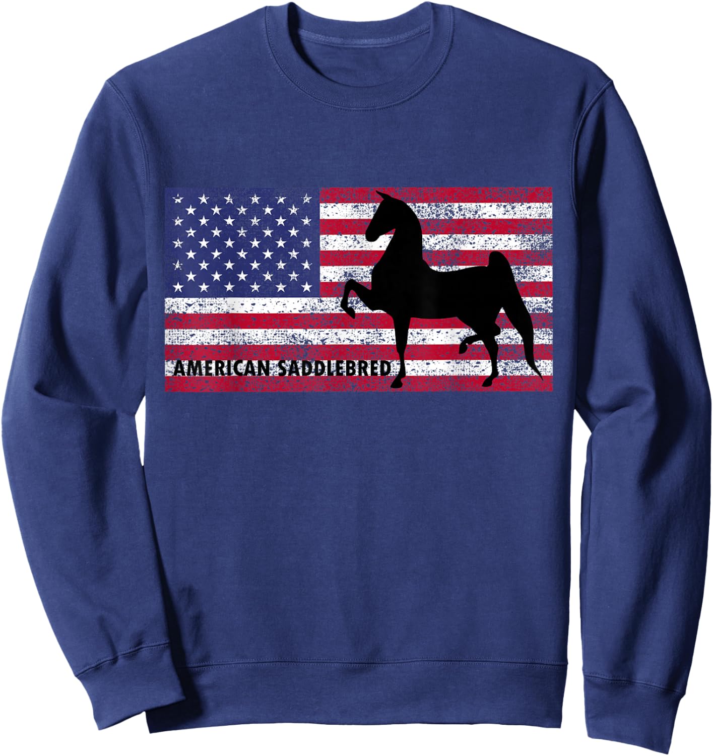 American Saddlebred Horse Training Gaited Horses Equitation Sweatshirt - Sweatshirt | Navy