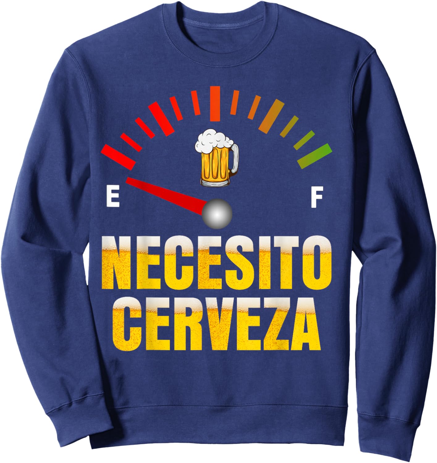 Necesito Cerveza I Need Beer in Spanish Mardi Gras Bbq Party Sweatshirt - Sweatshirt | Navy