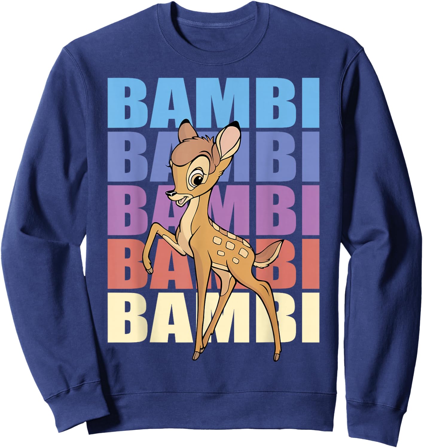 Disney Bambi Name Stack Portrait Sweatshirt - Sweatshirt | Navy