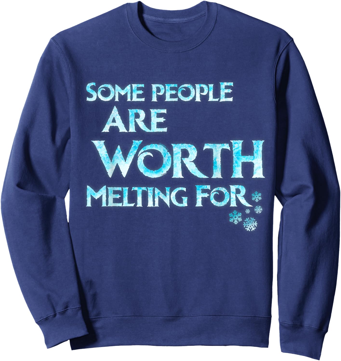 Some People Are Worth Melting For Funny Kids Cosplay Outfit Sweatshirt - Sweatshirt | Navy