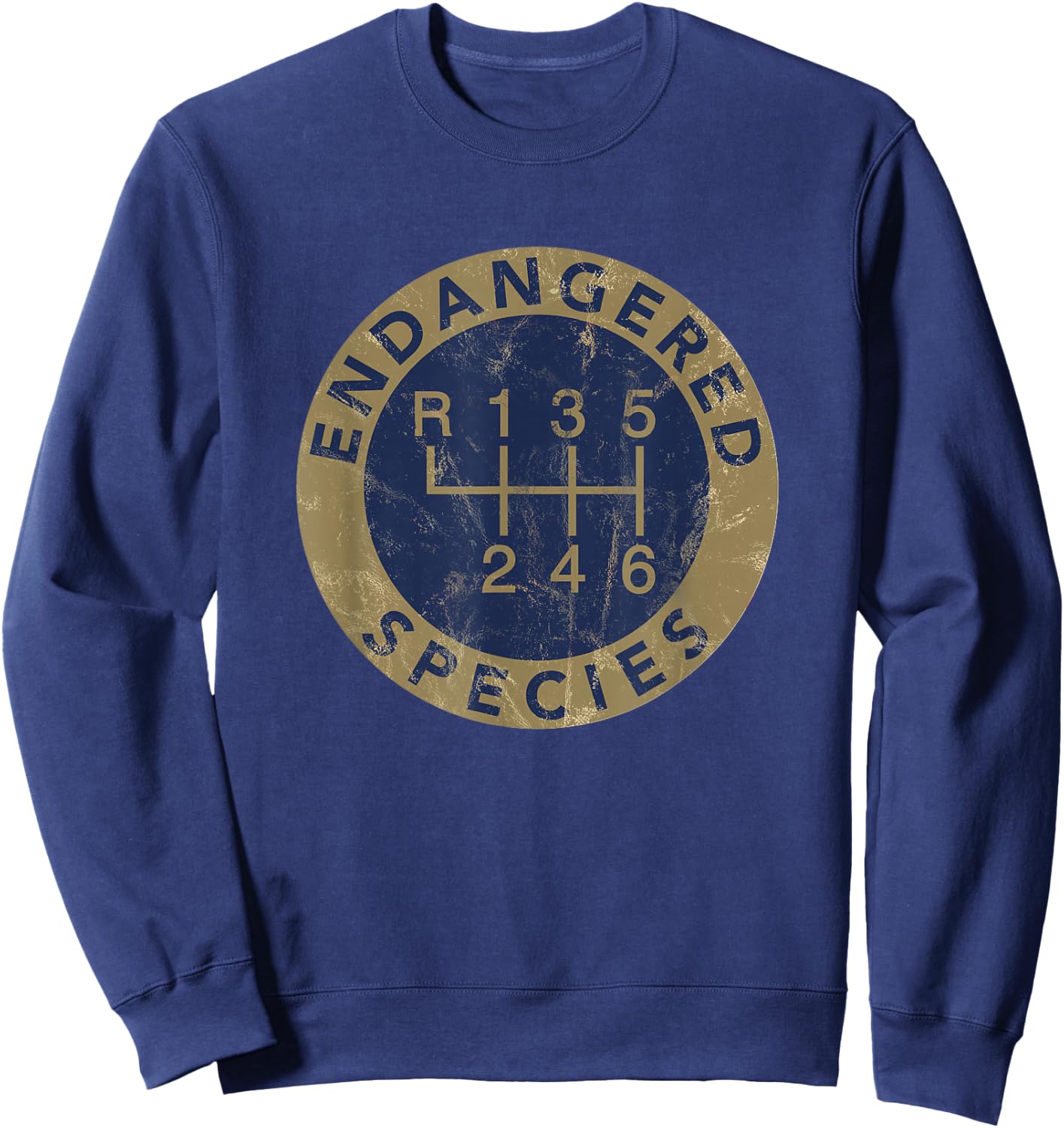 Endangered Species Stick Shift Manual Transmission Drivers Sweatshirt - Sweatshirt | Navy