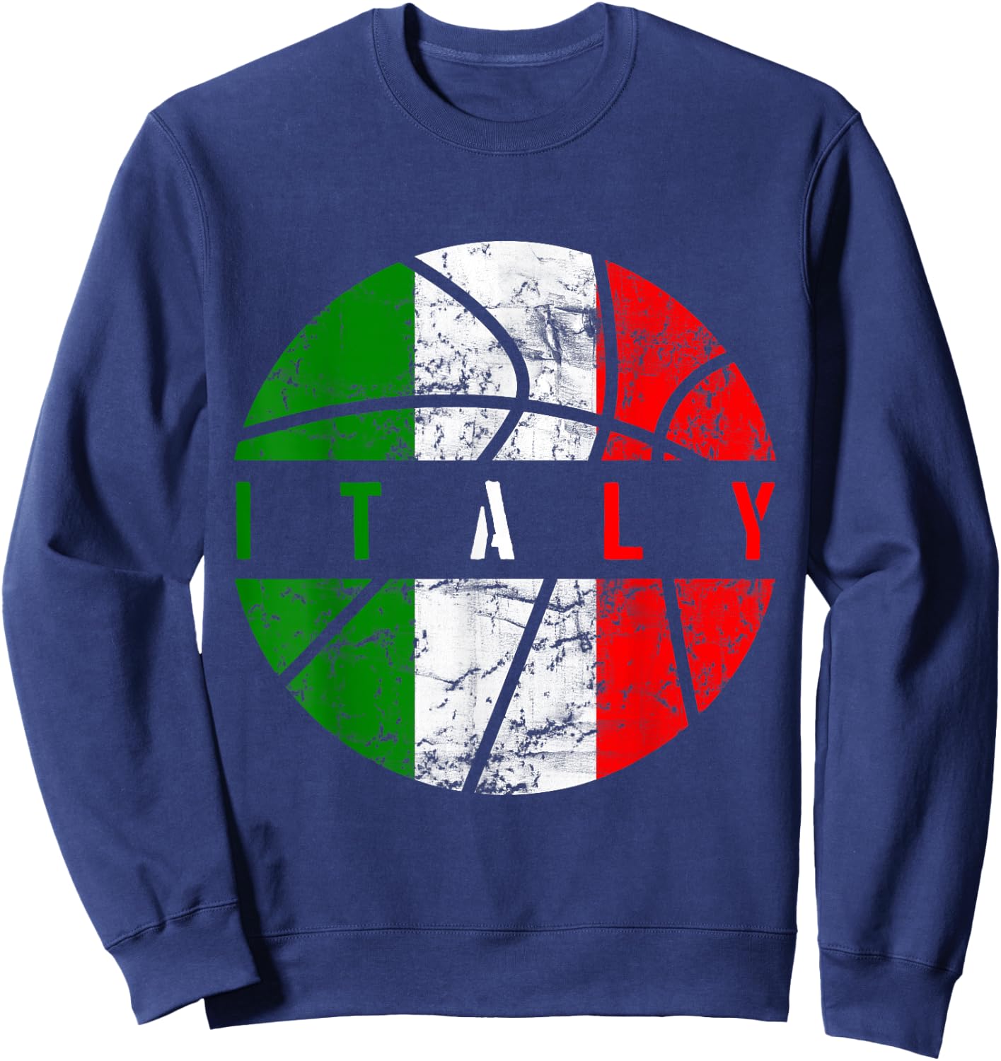 Italy Flag Basketball Italian Team Fan Lover Sweatshirt - Sweatshirt | Navy