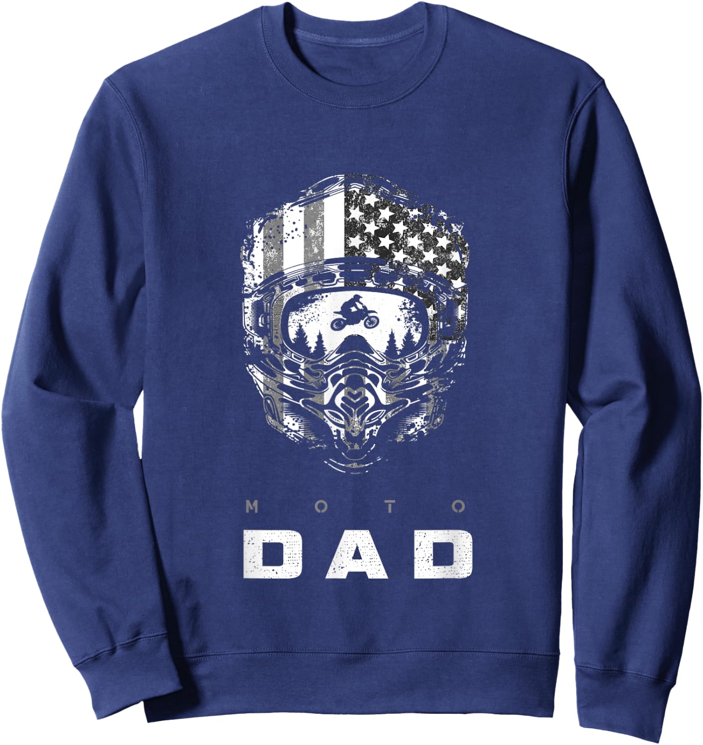 American Motocross Dad Dirt Bike Apparel - Motocross Sweatshirt - Sweatshirt | Navy