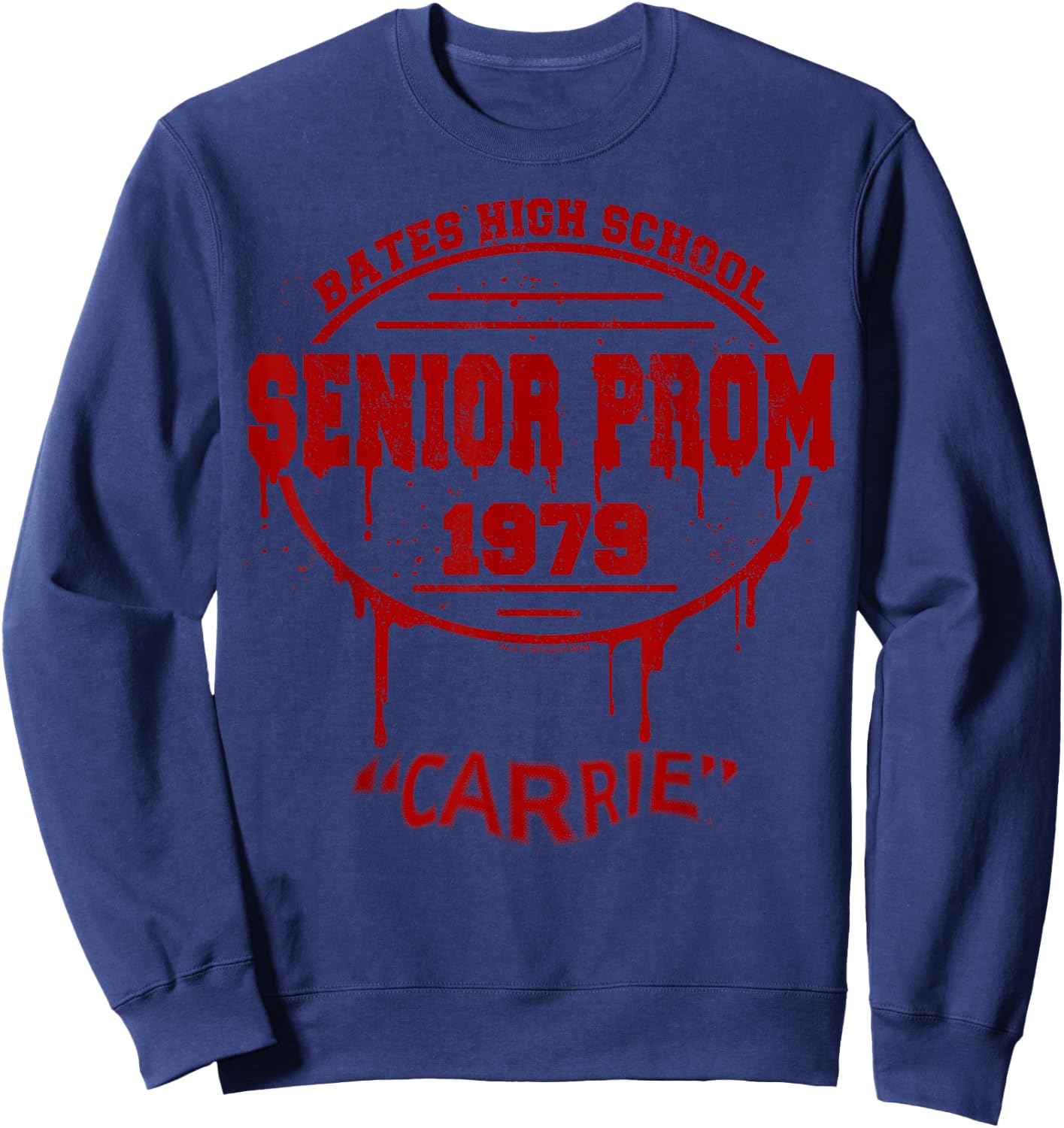 Carrie Bates High School Senior Prom 1979 Logo Sweatshirt - Sweatshirt | Navy