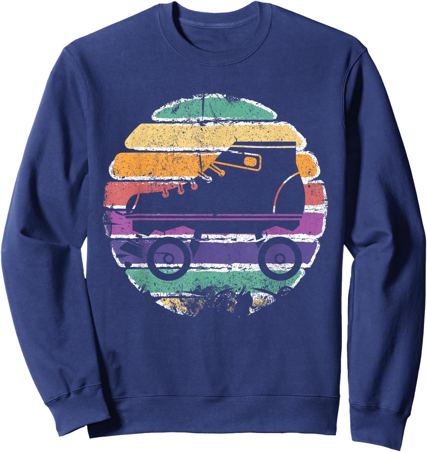 Retro Roller Skates - Vintage Roller Skating Sweatshirt - Sweatshirt | Navy