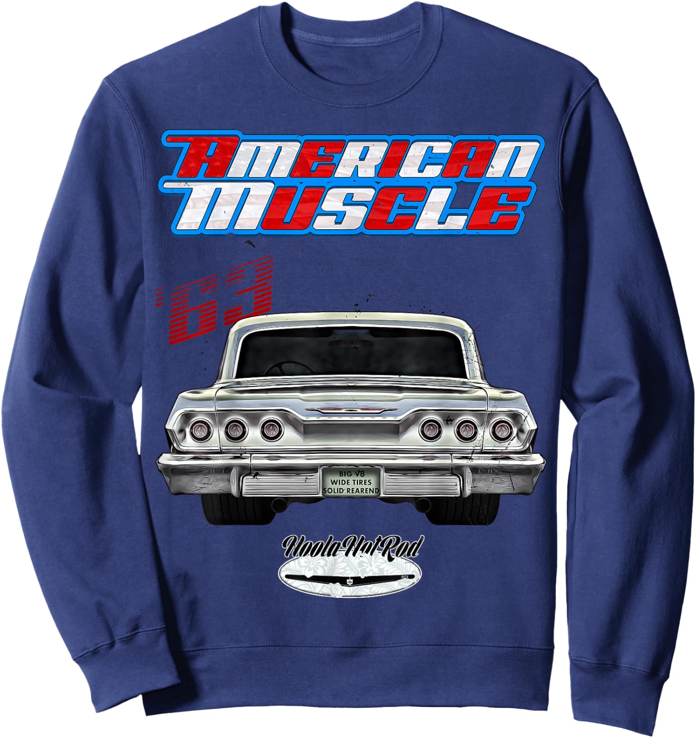 1963,63,Hotrod,Impala,Biscayne,Del Ray,Delray,Muscle Car,USA Sweatshirt - Sweatshirt | Navy