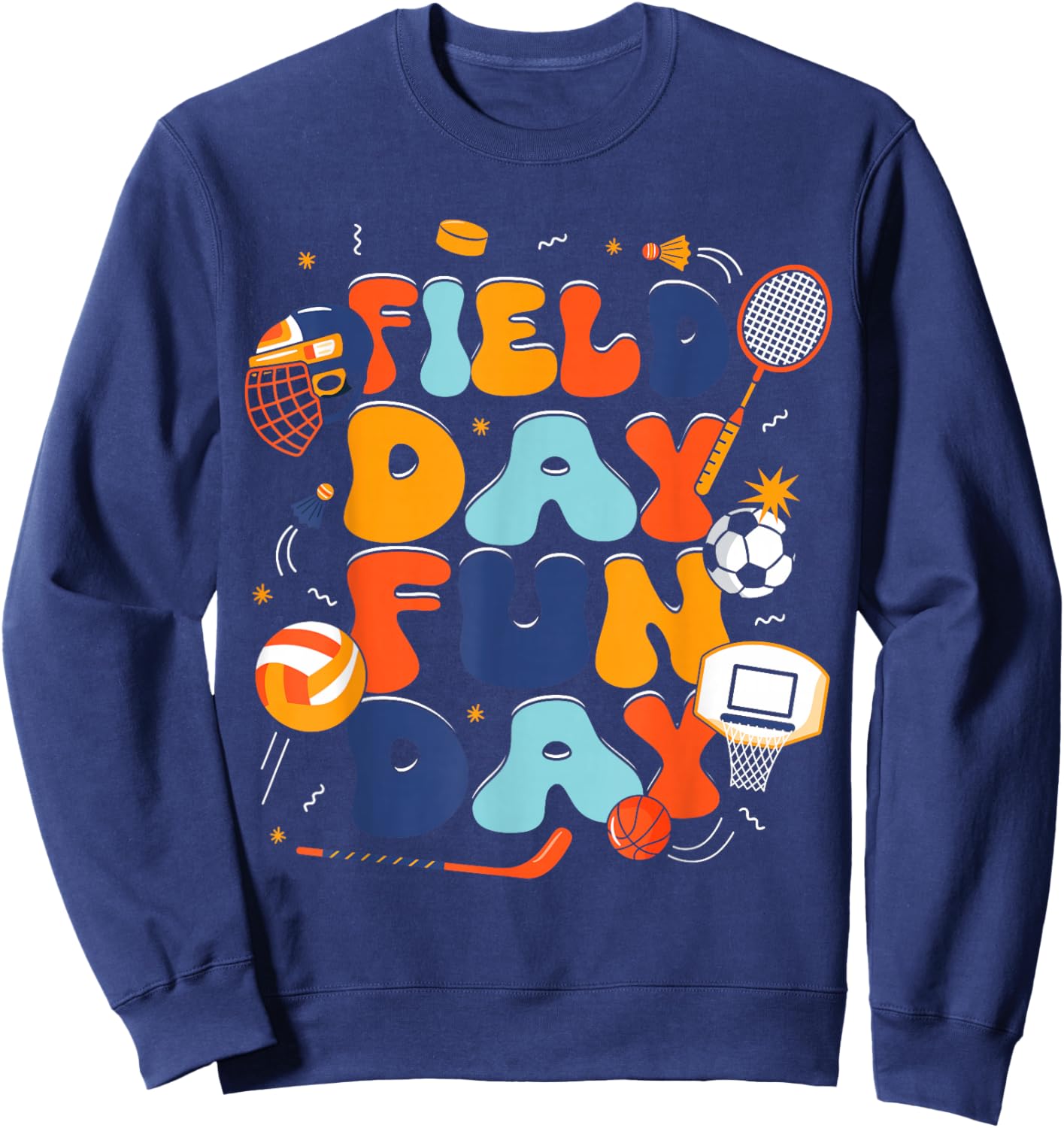 Field Day School Apparel Teacher Students Sweatshirt - Sweatshirt | Navy