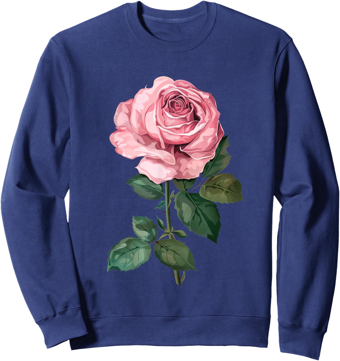 199 Flowers Rose Graphic , Small, Black Sweatshirt - Sweatshirt | Navy