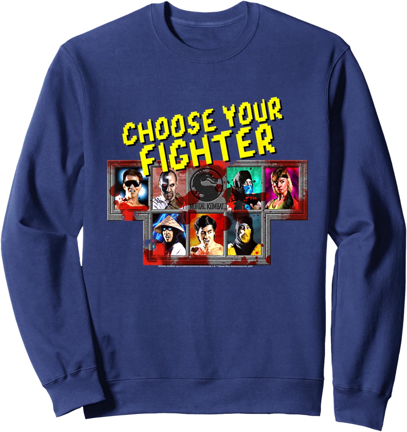 Mortal Kombat Classic Choose Your Fighter Sweatshirt - Sweatshirt | Navy