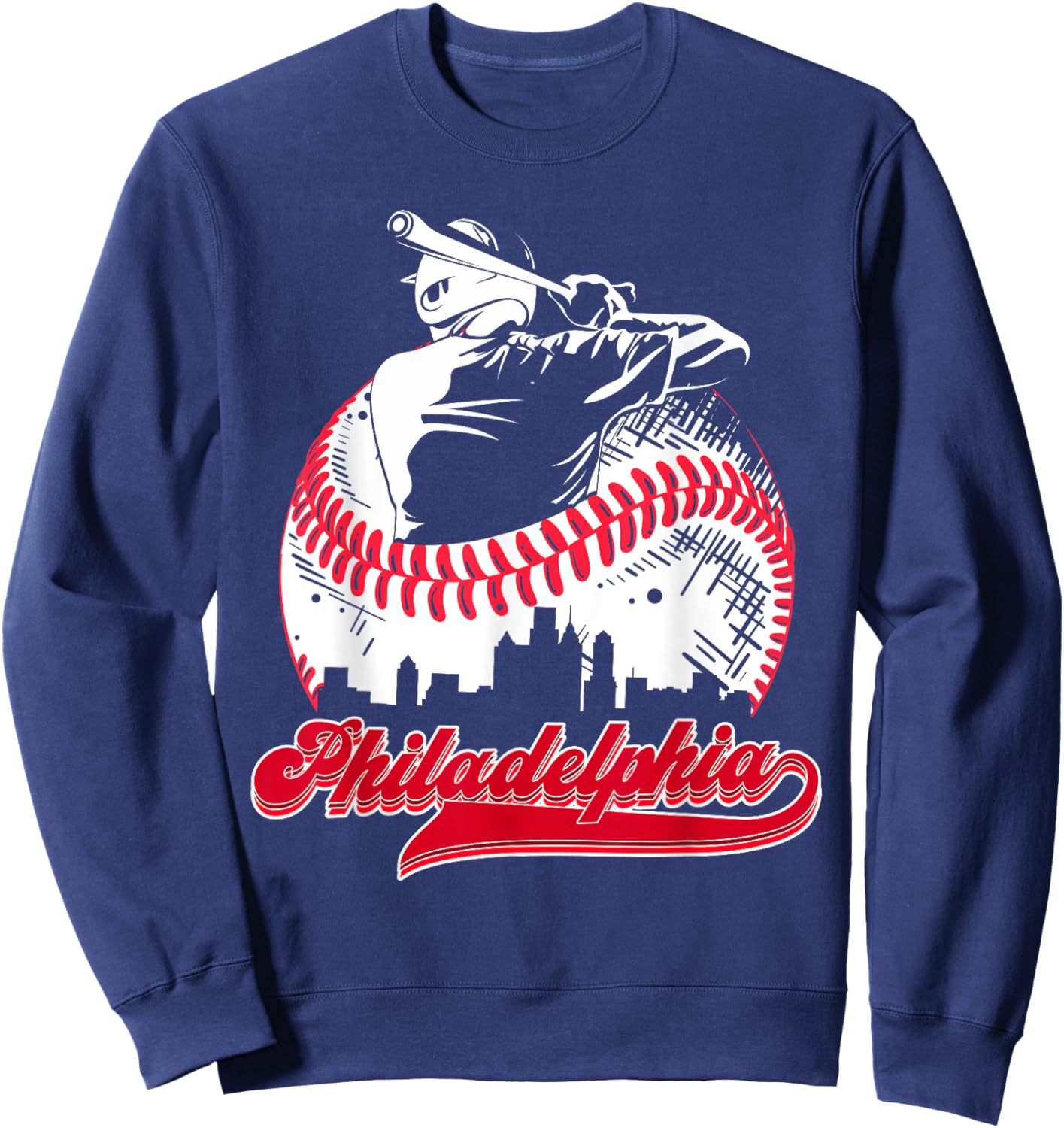 Philadelphia souvenir Graphic I am Proud of Philadelphia Sweatshirt - Sweatshirt | Navy