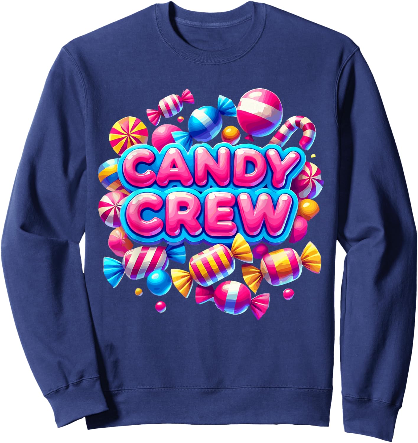 Cute Halloween Candy Crew, Candyland Sour Patch Sweatshirt - Sweatshirt | Navy