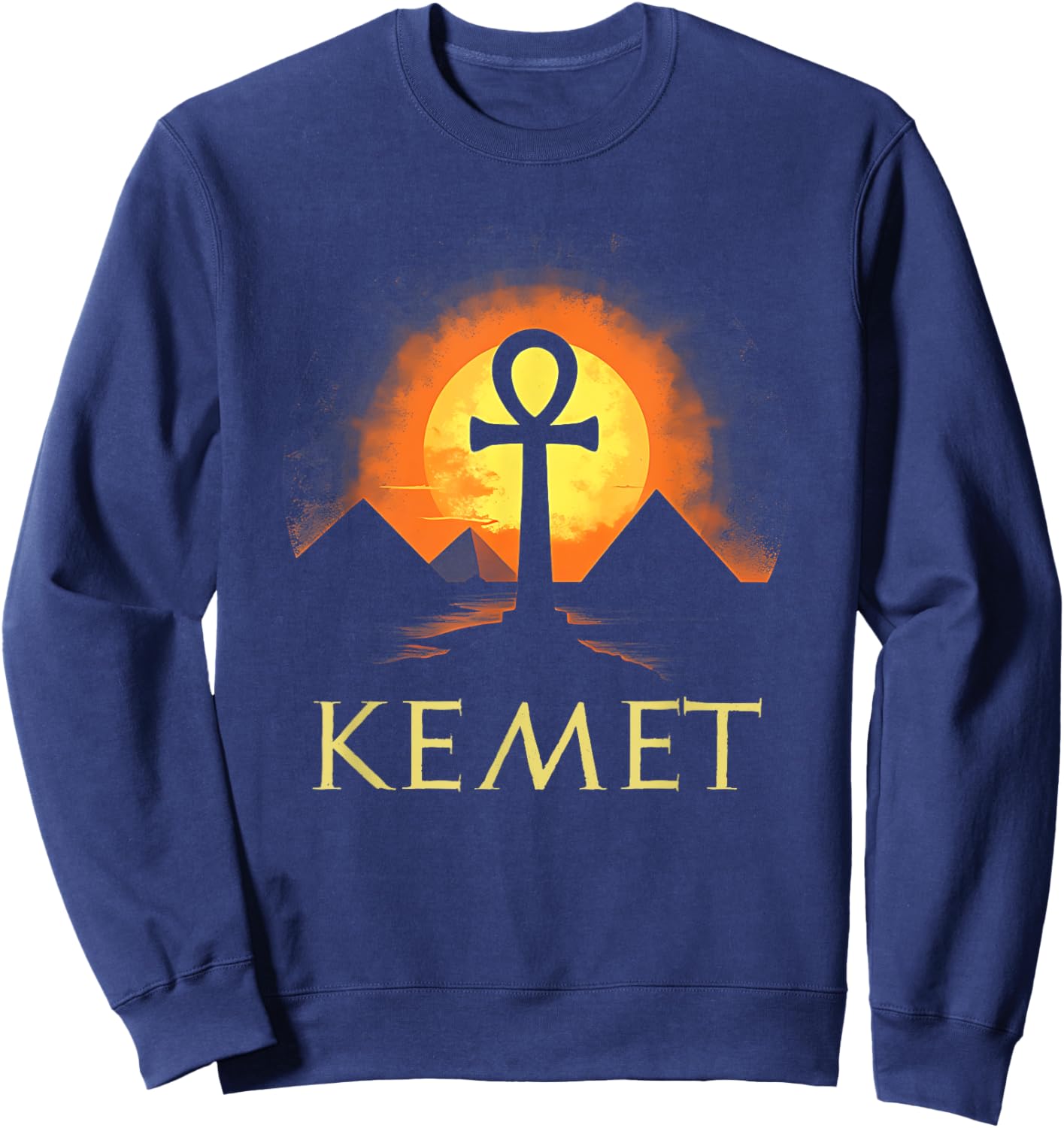 Kemet Ancient Egypt Ankh of Ra Sweatshirt - Sweatshirt | Navy
