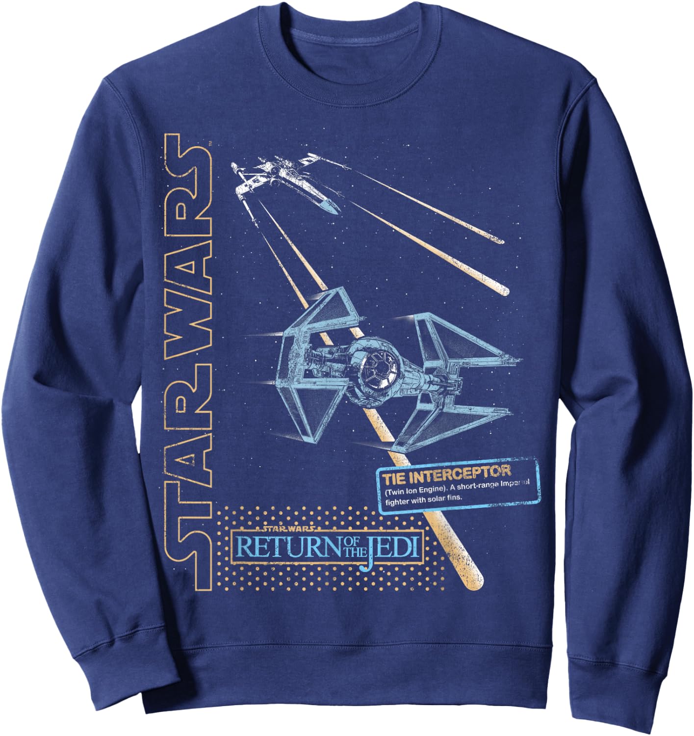 Star Wars Return Of The Jedi TIE Fighter Interception Sweatshirt - Sweatshirt | Navy