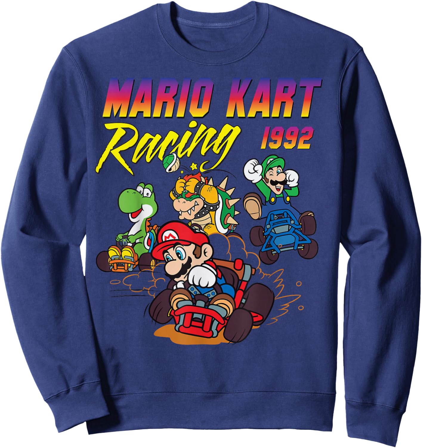 Mario Kart Racing 1992 Group Shot Sweatshirt - Sweatshirt | Navy