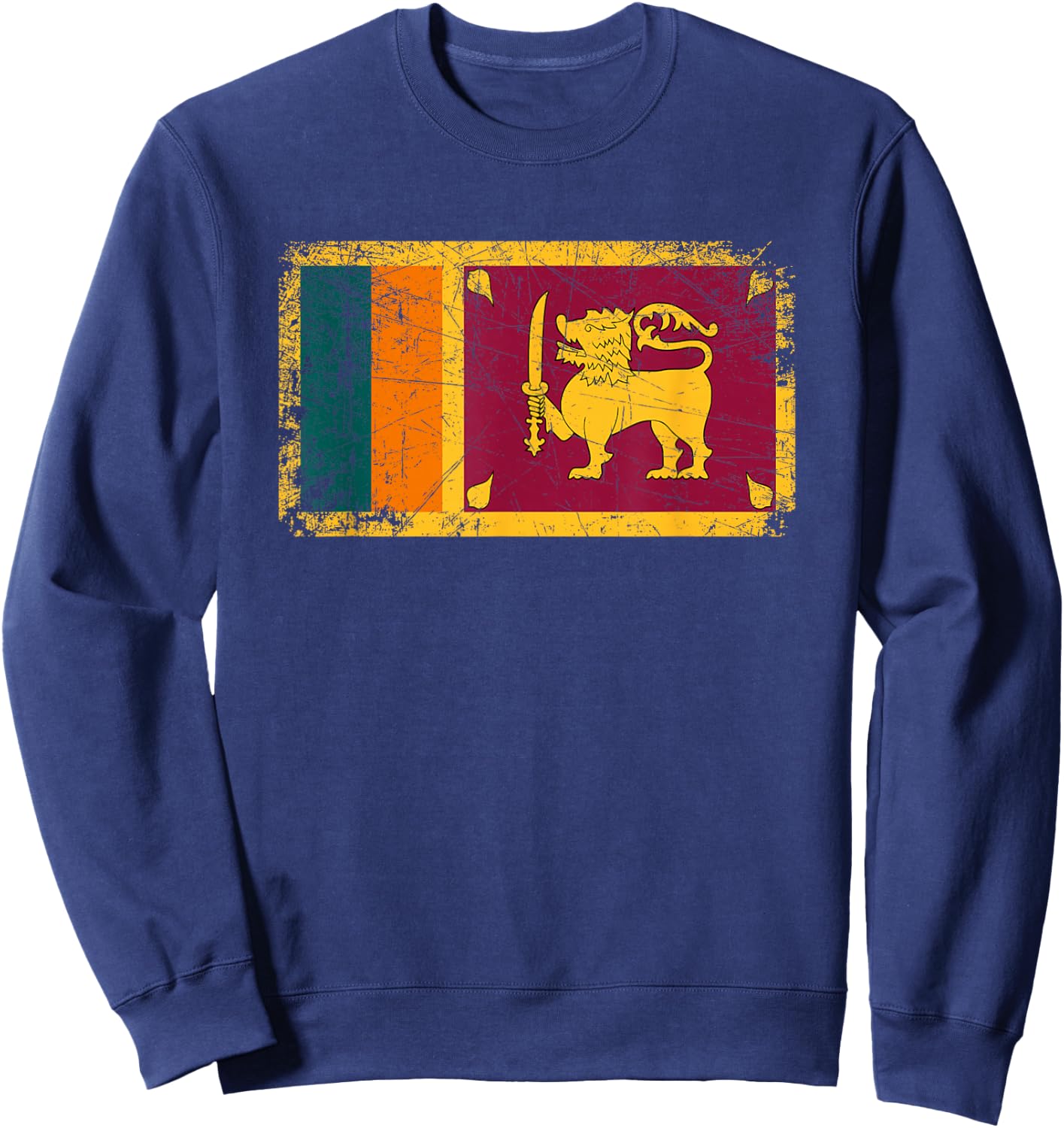 Vintage Made In SRI LANKA SRI LANKAN Flag Gift Sweatshirt - Sweatshirt | Navy