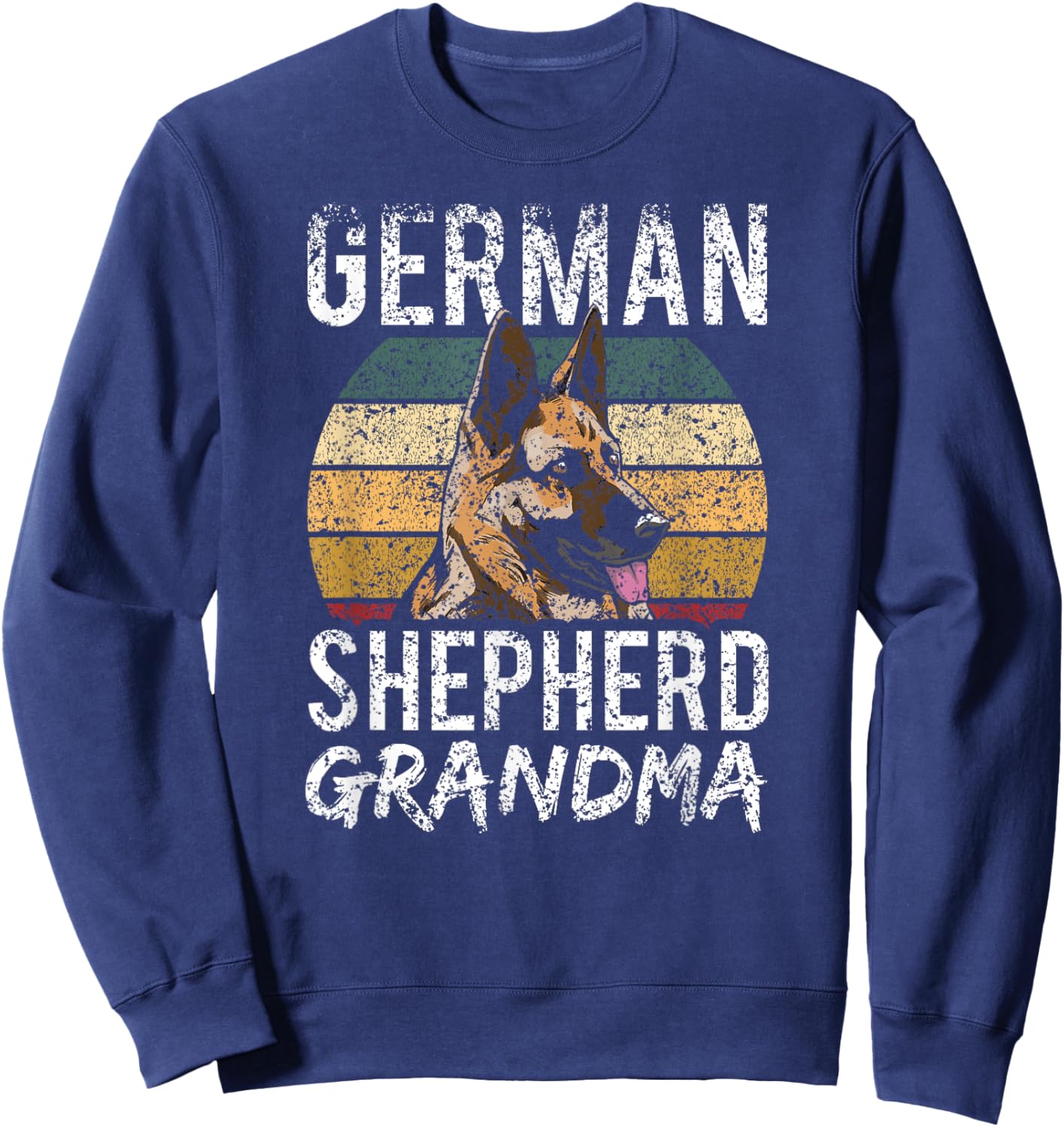 German Shepherd Grandma Dog Breed Puppy Lover Grandmother Sweatshirt - Sweatshirt | Navy
