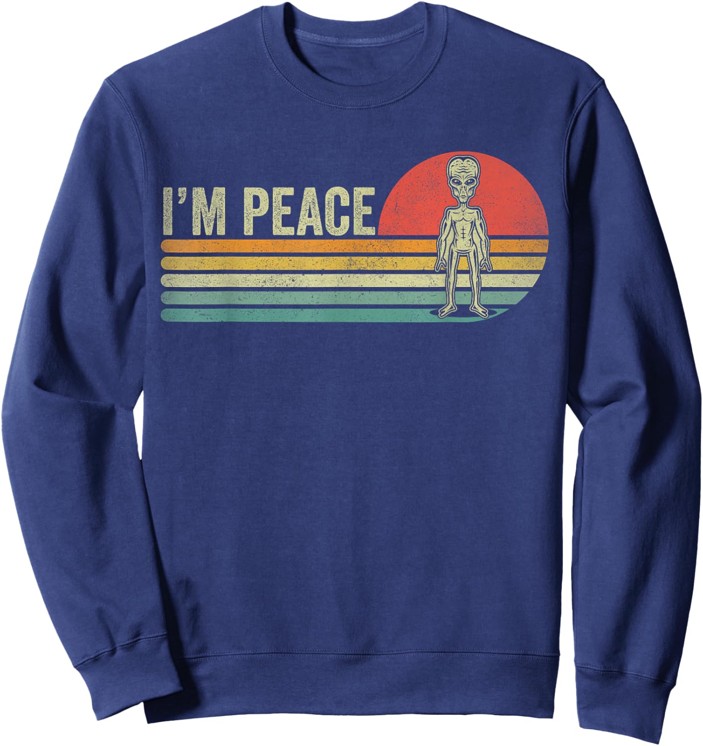 I Come In Peace im Peace Matching Couples Alien Sweatshirt - Sweatshirt | Navy