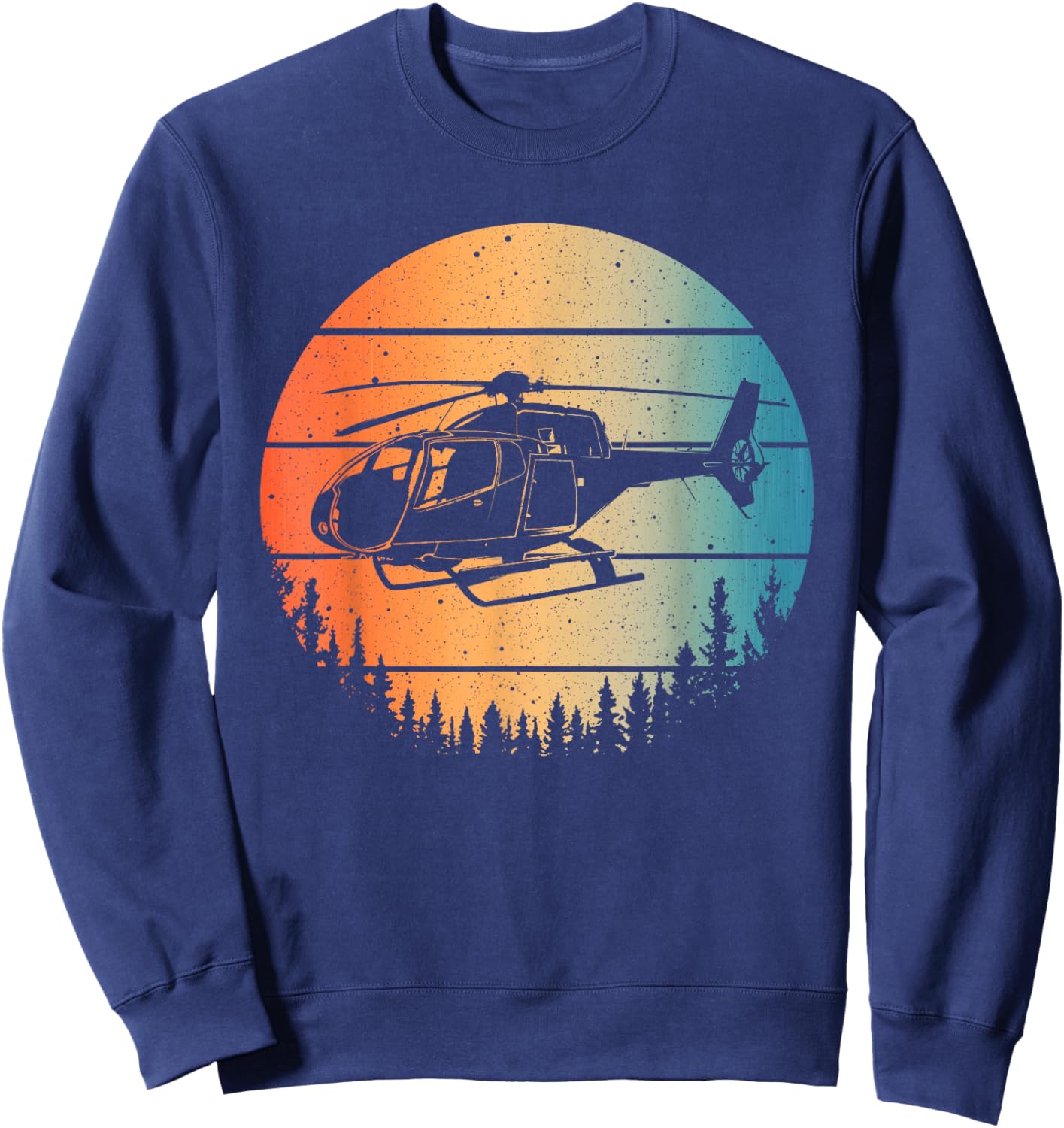 Cute Helicopter Art Women Aviator Helicopter Pilot Sweatshirt - Sweatshirt | Navy