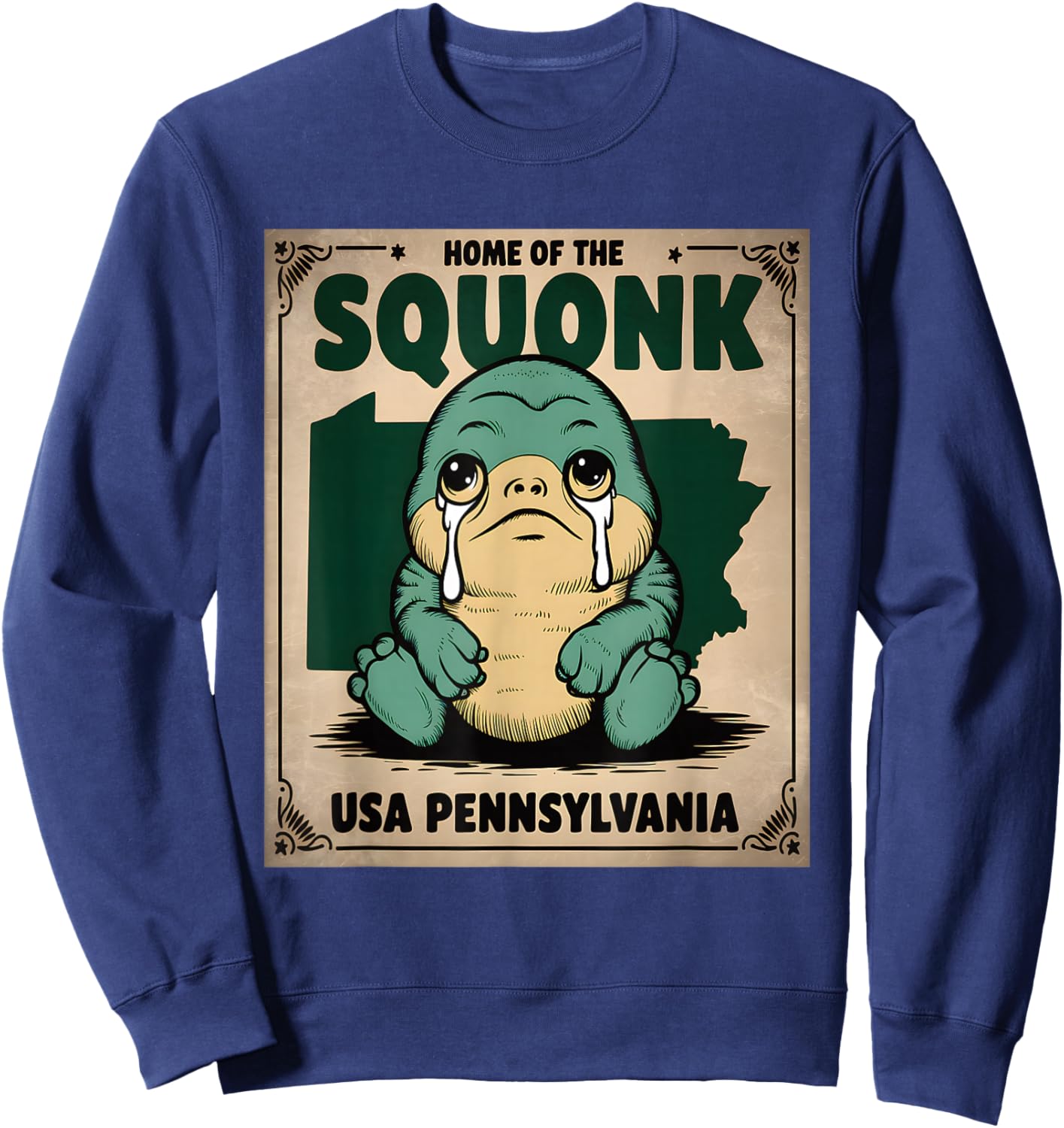 Squonk Cryptid Pensylvenia Sweatshirt - Sweatshirt | Navy
