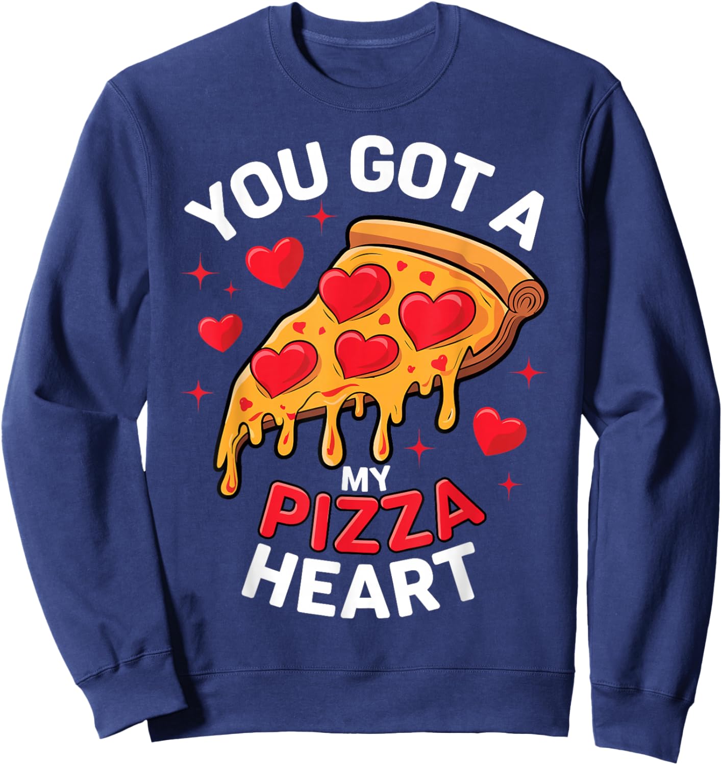 You Got my Pizza Heart Valentines Day Kids Sweatshirt - Sweatshirt | Navy